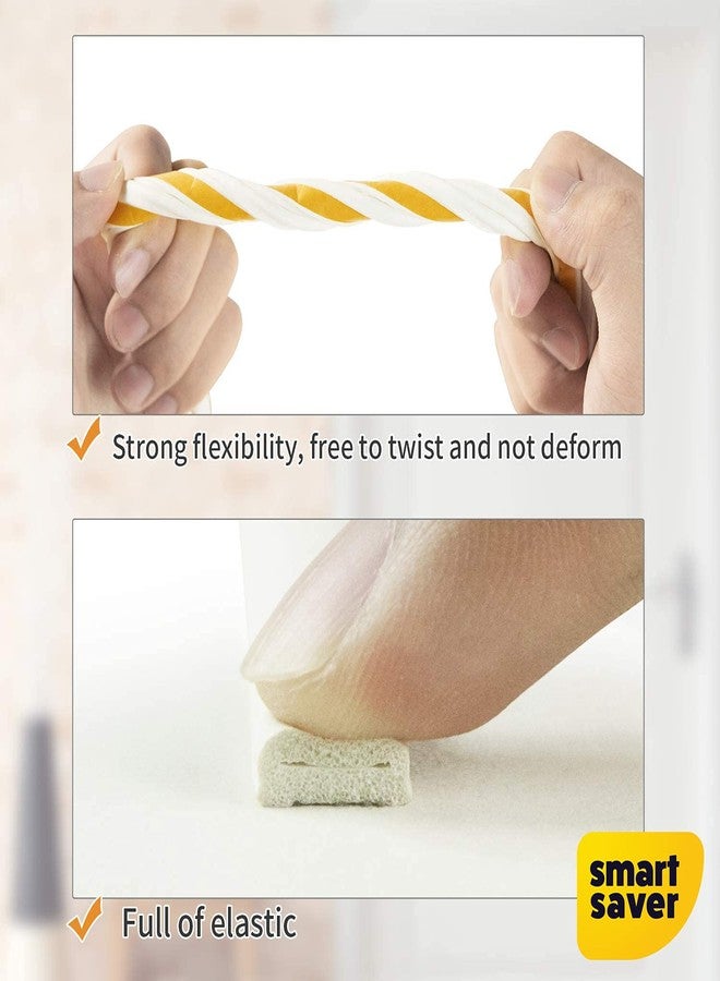 سمارت سيفر شريط مانع للتسرب من المطاط الرغوي على شكل حرف D (أبيض) من سمارت سيفر، على شكل حرف D، للأبواب والنوافذ، بطول 5 أمتار (2 × 2.5 متر = 5 أمتار) - عبوة من قطعة واحدة - Image 2